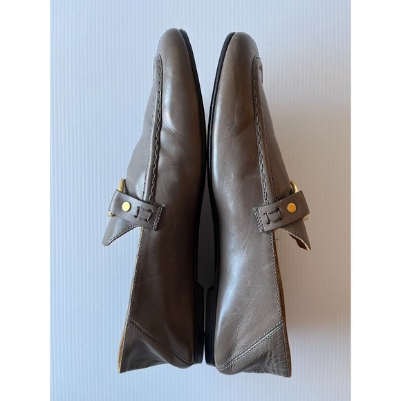 Isabel Marant Gray Leather Loafers w/ Buckle Detail, Size 11 (US) 41 (EU) - Picture 7 of 11